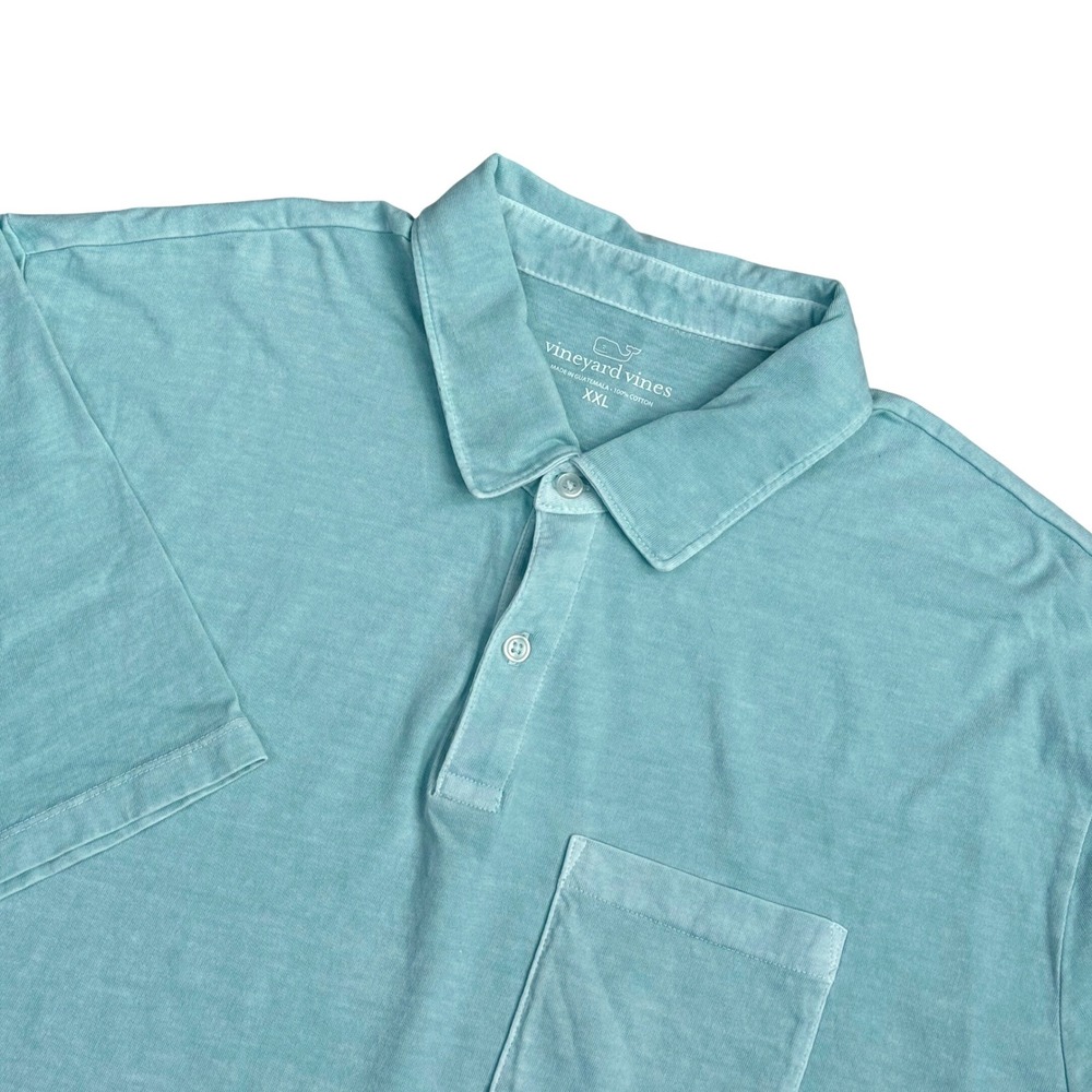 Vineyard Vines Short Sleeve Polo Men XXL Seafoam Casual Beachy Coastal Resort